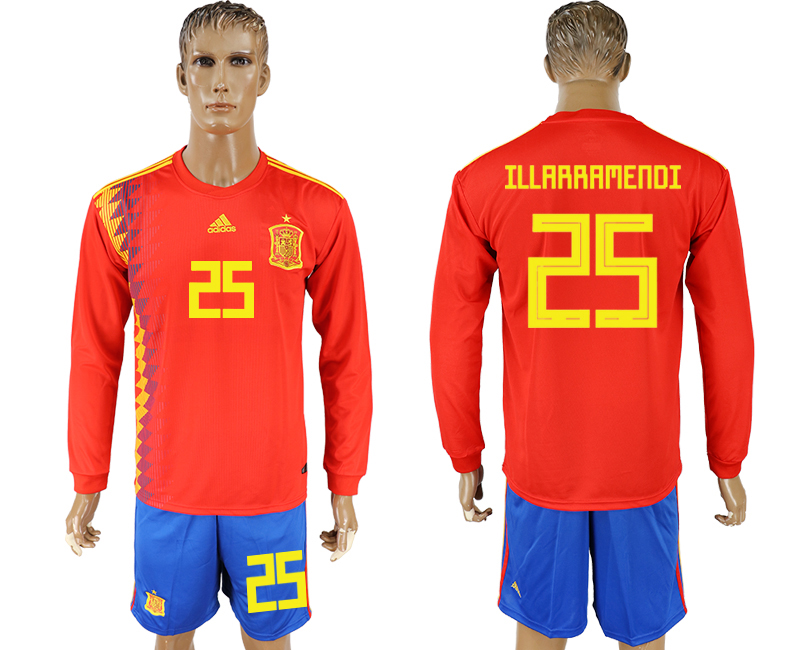 Maillot de foot SPAIN LONG SLEEVE SUIT #25 ILLARRAMENDI  2018 FI